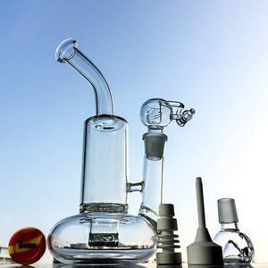 Clear Tornado Hookahs Bong Cyclone Glass Bongs Turbine Perc Dab Oil Rigs Fumar agua Bong Pipes 18mm Joint WP146-1