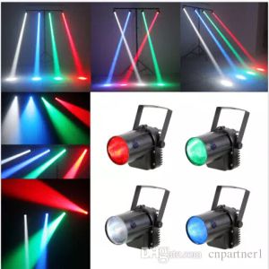 2017 RGB efecto de un solo color 5W LED haz de luz blanco/rojo/verde fiesta DJ Bar etapa luz Pinspot luces efecto proyector lámparas