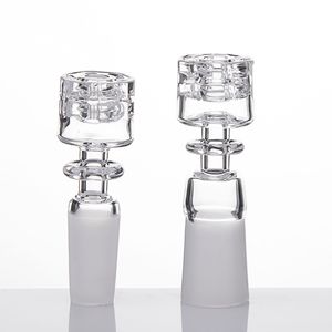 Accessoires pour fumeurs Clou sans dôme en quartz avec nœud en diamant avec joint mâle / femelle de 10/14 / 19 mm Setsmoking Bong Dab Rig SKGA500-Q-C SKGA409-Q-A