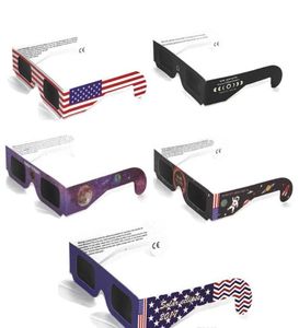 2017 USA Solar Eclipse Lunettes Papier Verre solaire Verre Verre Verrettes Protégez vos yeux en sécurité lorsque le 21 août DHL FAST 4465016