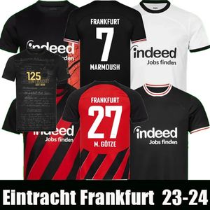 2023 2024 Eintracht Frankfurt Soccer Jerseys M.GOTZE CHAIBI SOW KNAUFF AARONSON TUTA MARMOUSH NGANKAM SKHIRI 125ème 23 24 Chemise de football pour hommes et enfants