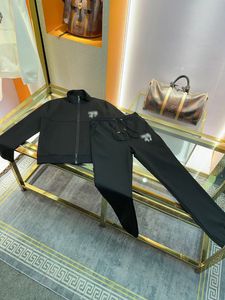 Chándal de algodón de diseñador de alta calidad para hombre, traje deportivo informal de manga larga, talla asiática, m-3xl, color negro