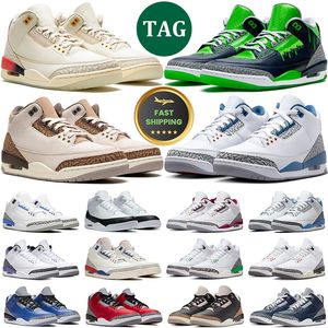 3 Seoul Zapatillas de baloncesto para hombre Fragment Court Purple Black Cement Free Throw Line Fire Red 3s UNC Zapatillas deportivas para hombre