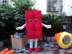 2018 Descuento venta de fábrica Personaje de dibujos animados Adulto lindo LEGO BLOCK Traje de mascota Disfraces Fiesta de Halloween