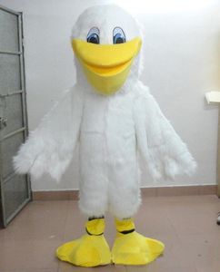 Disfraz de mascota de pájaro pelícano blanco peludo de venta de fábrica con descuento 2018 para adultos