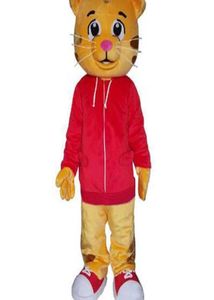 2018 Usine Mignon Daniel le Tigre Veste Rouge Personnage De Dessin Animé Costume De Mascotte Déguisement Dress7001432
