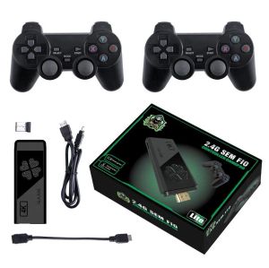 M8ii TV Video Game Console 2.4g Double Wireless Game Controller Stick 4K 13000 Retro Games 64 Go avec joysticks pour PS1