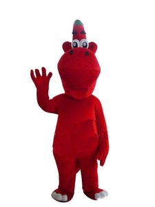 2018 nuevo vestido de lujo del traje del traje de la mascota del tamaño adulto del dragón rojo caliente