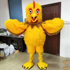Gran oferta 2018, disfraz de mascota de gallo amarillo adulto, disfraz de mascota de gallo, disfraz de mascota chook a la venta