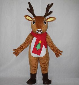 Costume de mascotte de renne de Noël vente chaude 2018 pour adulte à porter