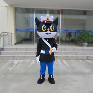 Venta caliente 2018 a la venta Nuevo gato negro policía Mascot Mascot animal