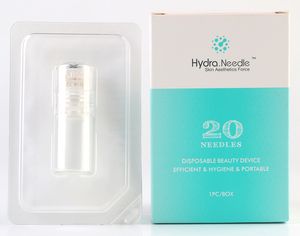 Hydra Needle 20pins Titanium Microneedle Meso Derma Roller Mésothérapie sans aiguille Soins de la peau Rajeunissement Blanchir Anti-rides Acné