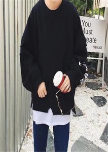 2018 New Fashion Trend Mens Hoodies Street Style Style Hip Hop Style Loose Batwing Sleeve Casual TwoColors Taille M2XL7798313