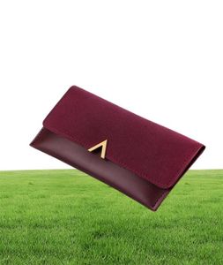 2018 Nueva cartera femenina Cartera de cuero para mujer Cambio de ciervo Diseño largo Monederos con cerrojo Embrague Dinero Titulares de tarjetas Monedero como clip para dinero 5727093