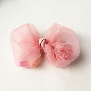 Nuevas reverencias de gasa con cabello floral interior para bebés 20 piezas/lote niños Boeknots Barrette Formas de princesa clips para la flor de la flor rosa