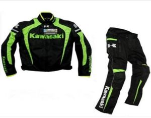 2018 NOUVEAU Dernière combinaison de course de moto Kawasaki marques populaires vêtements coupe-vent vêtements chauds Blade riding suit9616445