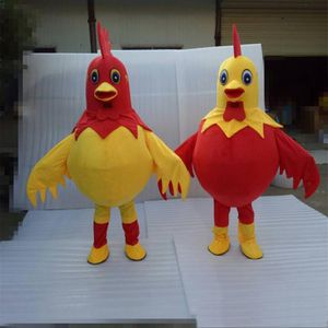 2019 fábrica caliente Gallo traje de la mascota traje de gallo Halloween Navidad divertido animal pollo mascota ropa tamaño adulto