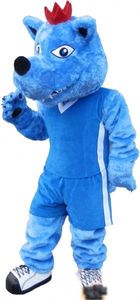 2019 Factory Outlets costume de mascotte de loup bleu personnalisé chaud Costume de personnage livraison gratuite