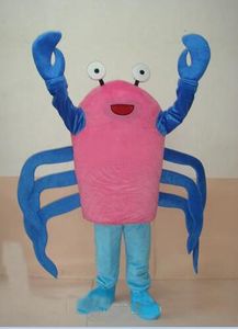 2019 Factory Outlets hot happy pink body Crab Mascot Costume Adult Halloween Birthday party cartoon Vêtements Costumes livraison gratuite