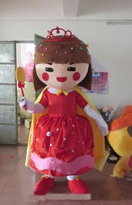 2019 Costume de mascotte fée bonbon de haute qualité dessin animé princesse rose vêtements de personnage Halloween