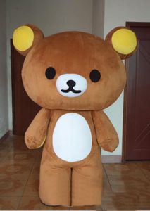 La mascotte dell'orso di Janpan Rilakkuma di vendita calda 2019 Costumes il partito di Halloween di alta qualità di dimensione adulta libera il trasporto