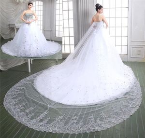 2019 Nouvelle Collection Robe De Bal Robes De Mariée En Dentelle Robe De Mariée Avec Luxe Réel Échantillon Chérie Pleine Perles Cristal Top Cathedra9838425