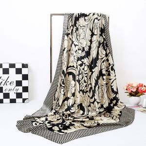 2019 NUEVO Patrón de flores Fabricación de seda Digital Inky Fabrics Satin Satin Fits Silk Fabric Silk Silk Silk 90cm x 90cm