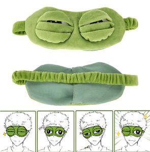 2019 Nouveau dessin de grenouille verte Cartoon Eyes mignons couvrent le triste couverture de masque oculaire 3D Sleept Rest Sleep Anime Dony Sleeping Eyemask Y15027123367