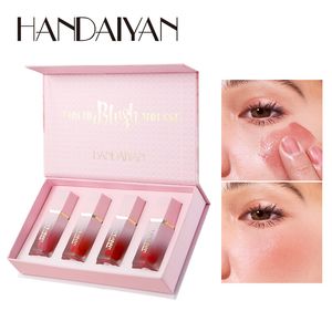 Handaiyan mousse crème liquide blush maquillage 4 pièce/ensemble