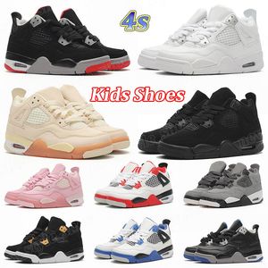 kids 4 4s sneakers platform 2024 basketball kid shoes sail black cat bred pure money children boys girls dhgate toddler jogging sports shoe 28-35