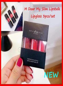 2019 Nuevo maquillaje de labios M Lollipop Liploss Set Dear My Slim LipsTalk Matte Liquid Lipstick 3 en 1 Lip Gloss Lipgloss 3pcs set203i9874450