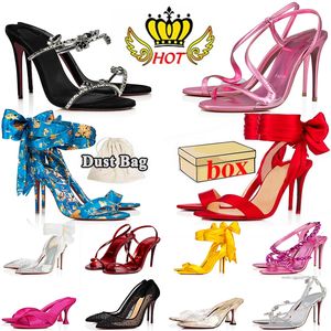 2024 Pompes High Heels Chaussures Red Bottoms So Kate Chrétiens Stiletto Peep-Opoes Pointy Designer Slingback Talon Luxury Bottom Enbellers avec boîte 35-43