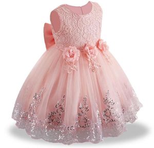 2019 Summer Infant Baby Girl Dress Lace White Baptism Dresses para niñas Fiesta de cumpleaños de primer año Boda para bebés 4659261