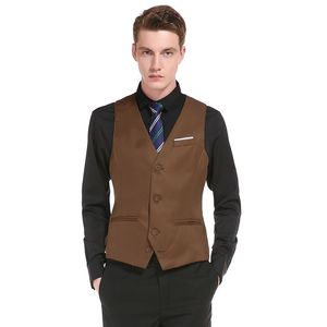 Robe de mariée produits de haute qualité coton hommes costume de conception de mode gilet/gris noir haut de gamme hommes d'affaires costume décontracté gilets pour le marié