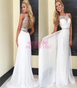 Vestidos de baile de chifón blanco y lentejuelas 2019 para adolescentes de graduación de octavo grado de verano Homecoming Barato Bling Bling Crysta7910518