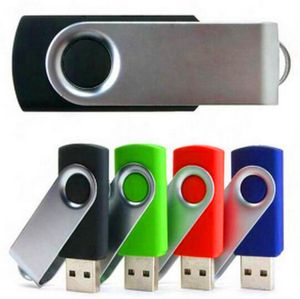 2020 100 Real 2GB 4GB 8GB 16GB 32GB 64GB Metal USB Flash Drive USB 20 Revolve Metal Pendrive Memory Stick se puede personalizar Logo1530531