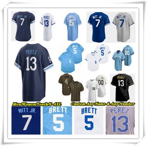 Maillot de baseball KC Bobby Witt Jr Salvador Perez MJ Melendez Vinnie Pasquantino George Brett Bo Jackson Edward Olivares Michael Massey Nick Pratto Royal Zack Greinke