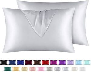 20 * 26 pouces taie d'oreiller en satin de soie enveloppe de refroidissement taie d'oreiller soies de glace taie d'oreiller douce pour la peau taie d'oreiller fournitures de literie 19 couleurs unies