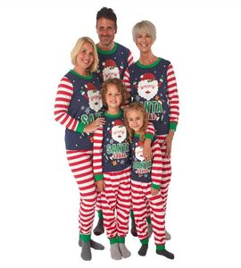 2020 Famille Matching Christmas Pajamas Set Père Femmes Kids Kids Baby Sleepwear Nightwear Noël Santa Claus Primp Pjs Clothes Set LJ2012793194