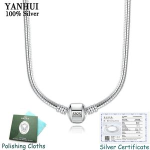 Collier chaîne serpent en argent 2020 fin 3mm 45CM, avec certificat, perles originales, pendentifs, breloques, cadeau de bijoux à faire soi-même, 925