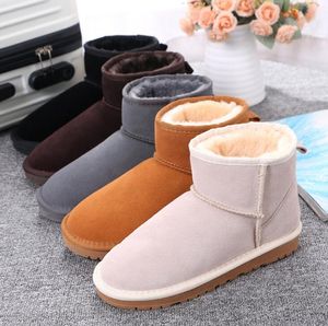 2022 vente chaude hiver classique court Mini 58541 botte de neige femmes populaires bottes en cuir véritable mode femmes bottes de neige