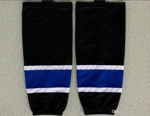 2020 chaussettes de hockey sur glace chaussettes d'entraînement 100 polyester chaussettes de pratique équipement de hockey hommes jeunes enfants black9775328