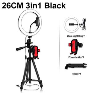2020 LED Video Ring Light with Tripod Stand for Phone Cirlce Lamp Ringlight with Phone Holder Beauty Lighting for Selfie Photo Makeup