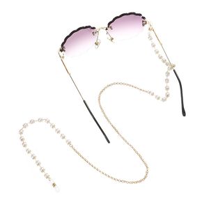Métal fleur casquette perle lunettes de soleil chaînes lunettes chaîne accessoires de mode suspendus cou lunettes corde 12 PCS/LOT en gros