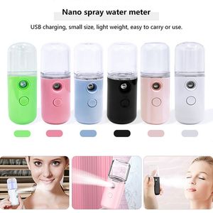 6 couleurs 30 ml Mini USB pulvérisateur d'alcool humidificateur diffuseur automatique brume vapeur Nano désinfectant Spray bureau portable été hydratant visage beauté peau