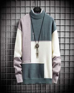 2020 nuevo Men039s suéter de cachemira de invierno cuello alto encaje tejido superior suéter de Navidad Y09072157333
