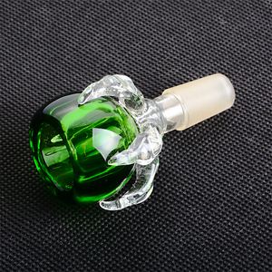 Green Dragon Grable Style Brochette en verre Tuyaux Fumer Accessoires14MM Mâle Joint Bol