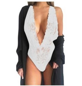 2020 Seethrough lencería sexy para mujer Body de encaje de moda Pijamas de encaje de malla transparente INS Pijamas para el hogar nuevo Alta calidad 2317202