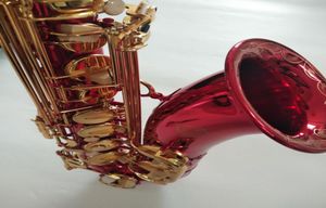 2020 Suzuki Red New Hand sculpd fleurs saxophone Tenor Brass Music Instruments eb Tune Sax with Case and Embouthpiece4443920