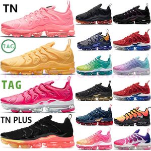 2023 Cushion Vapors Tn Plus Zapatillas de running para hombre Diseñador Bubblegum Yolk Hot Pink Fresh Knicks Magenta Black Royal Rainbow Hombres Mujeres Zapatillas de deporte Entrenadores Maxes Tamaño 36-45